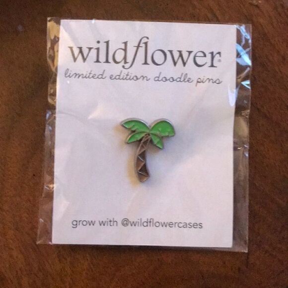 Limited Edition Wildflower Palm Tree Doodle Pins - Picture 1 of 3